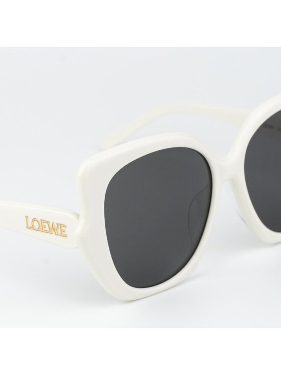 Loewe Women Sunglasses Ivory Smoke Butterfly LW40133F INFLATED 25A NEW AUTHENTIC
